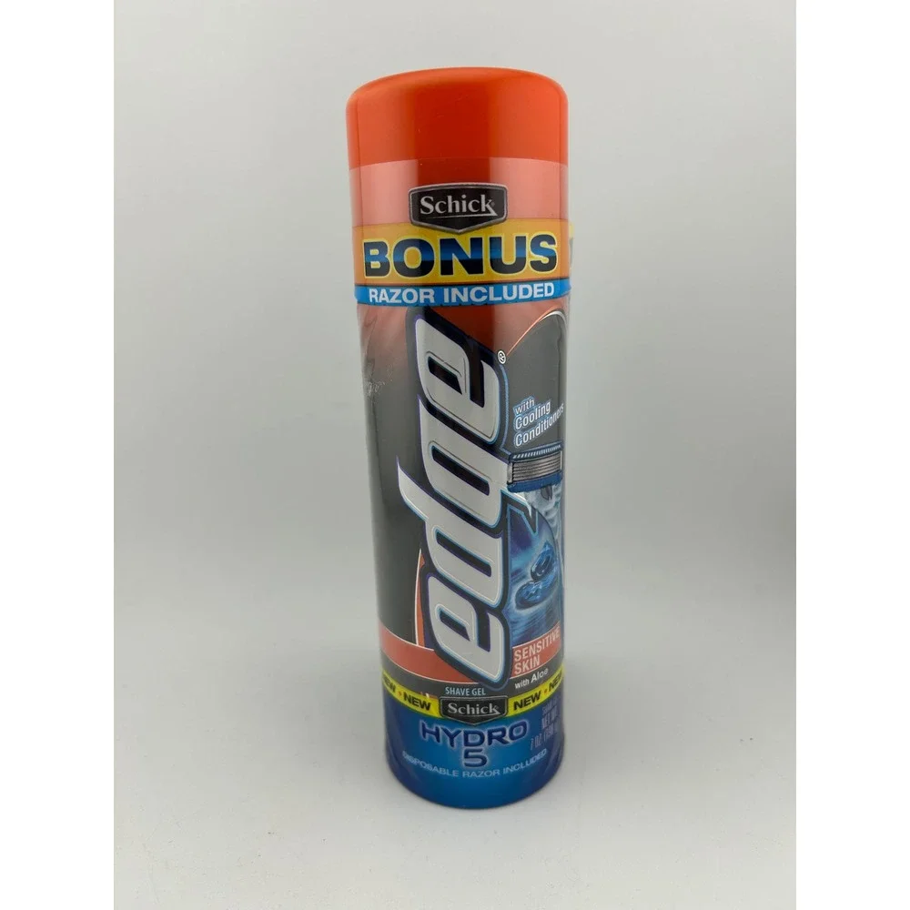Schick Hydro 5 Disposables‎ Razor + Edge Sensitive Skin Shave Gel BONUS